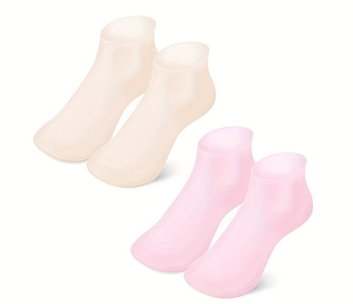 HeelSilk socks available in white and pink